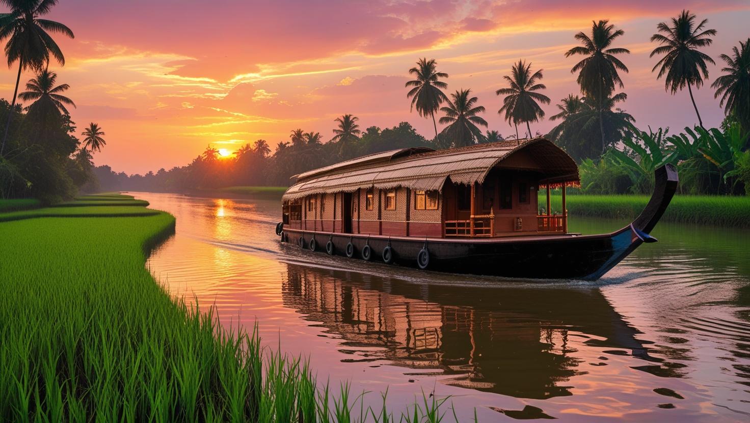 Houseboat in Kumarakom backwaters